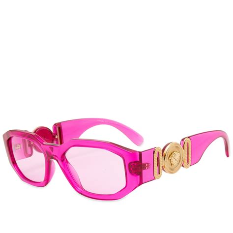 versace pink round sunglasses|hot pink versace sunglasses.